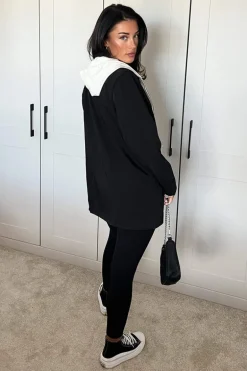 Black 2 In 1 Hooded Blazer