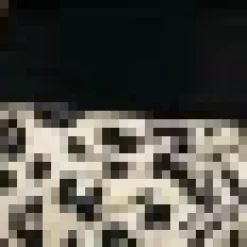 Black and Cream Leopard Print 2 In 1 Strappy Cowl Neck Gathered Midi Dress