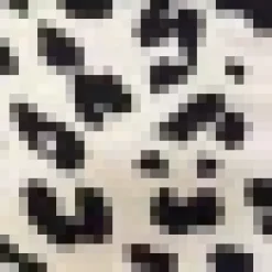 Black and Cream Leopard Print High Low Frill Hem Midi Dress