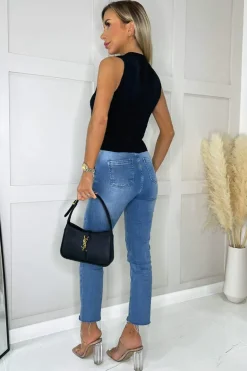 Black Button Front Tailored Waistcoat