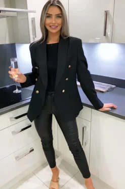 Black Military Style Blazer