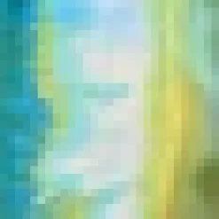 Blue And Green Smudge Stripe Print Tie Waist Strappy Midi Dress