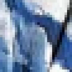 Blue Marble Print One Shoulder Cut Out Pleated Midi Dress