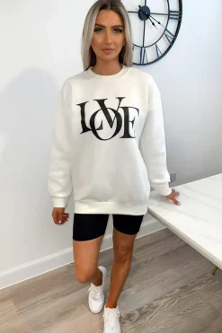 Cream LOVE Sweatshirt