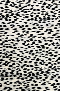 Cream Printed Asymmetric Hem Midi Dress