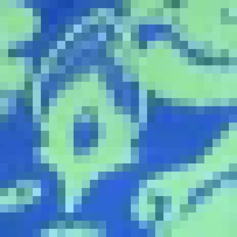 Green And Blue Abstract Printed Strappy Wrap Top High Low Frill Hem Midi Dress