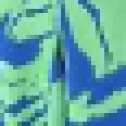 Green And Blue Abstract Printed Wrap Top Skater Mini Dress