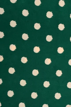 Green Spot Wrap Over Jumpsuit