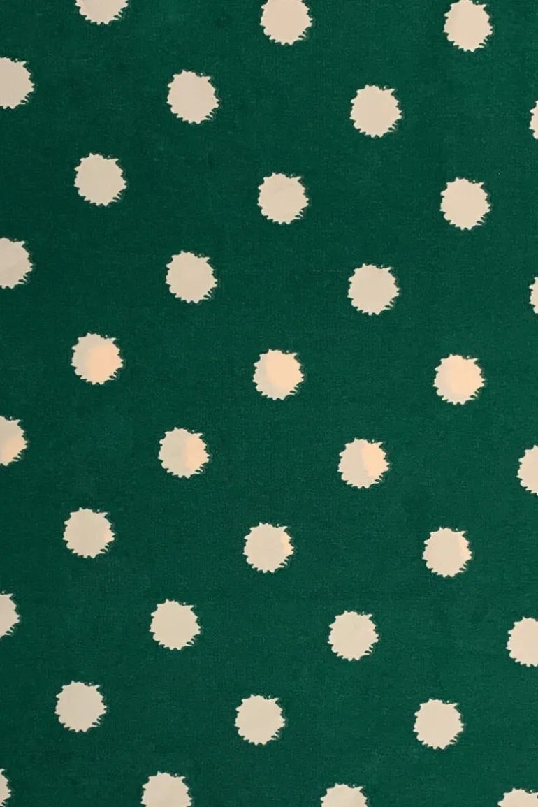 Green Spot Wrap Over Jumpsuit