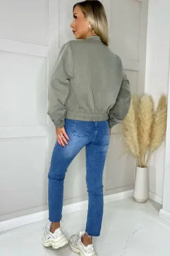 Khaki Lightweight Cotton Bomber Jacket