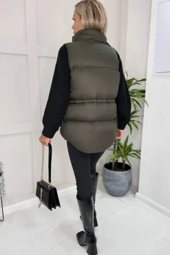 Khaki Short Padded Gilet