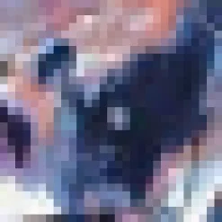 Multi Smudge Print Dipped Hem Midi Dress