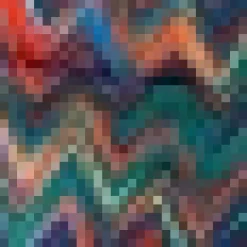 Multi Zig Zag Printed Mesh Asymmetric Waist Cut Out Midi Dress