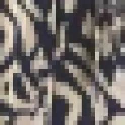 Navy And Cream Abstract Print 3/4 Sleeve Tie Waist Shirt Midi Dress