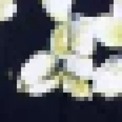 Navy Floral Print Short Sleeve Belted Wrap Midi Dress