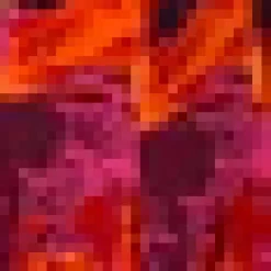 Orange And Purple Abstract Print Wrap Top Skater Mini Dress