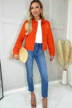 Orange Lightweight Denim Jacket
