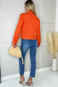 Orange Lightweight Denim Jacket