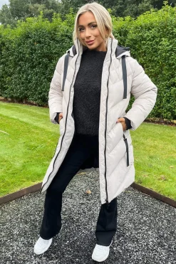 Oyster Long-Line Padded Coat