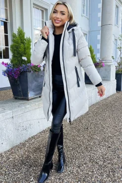 Oyster Long-Line Padded Coat