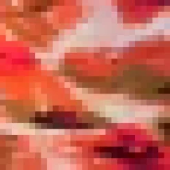 Peach Smudge Print Ruched Frill Straps Mini Dress