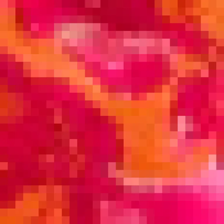 Pink And Peach Abstract Printed Asymmetric Cut Out Midi Dress