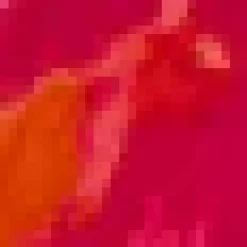 Pink Smudge Print Racer Neck High Low Frill Hem Midi Dress