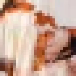 Rust And Cream Smudge Print Halterneck Straw Belt Tiered Midi Dress