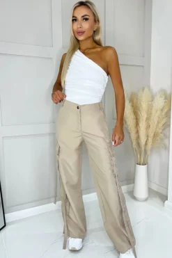 Stone Strap Detail Cargo Pants