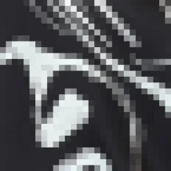 Black Abstract Stripe Print Long Cuff Sleeved Top