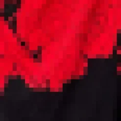 Black And Red Floral Print Wrap Midi Dress