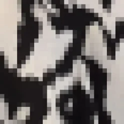 Black And White Abstract Print Wrap Top Skater Mini Dress