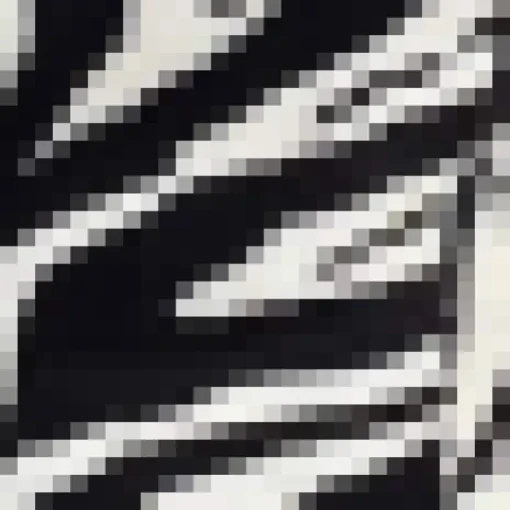 Black And White Zebra Print Button Front Tailored Waistcoat