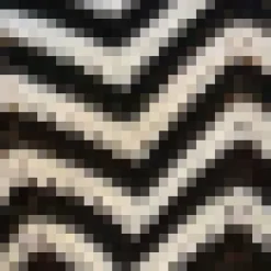 Black And White Zig Zag Crochet Shorts