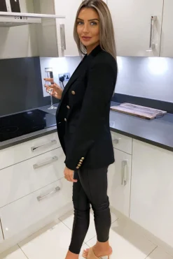 Black Military Style Blazer