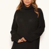 Black Roll Neck Knit Jumper