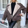 Brown Faux Shearling Coat