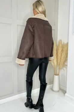 Brown Faux Shearling Coat