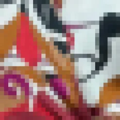 Cerise Printed 3/4 Sleeves Waist Side Tie Mini Dress