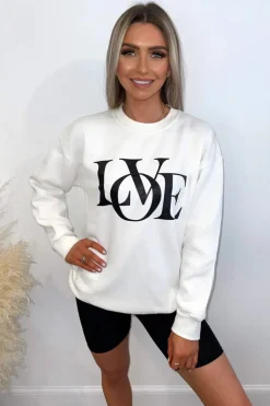 Cream LOVE Sweatshirt