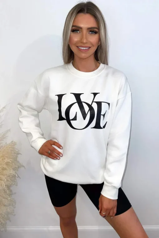 Cream LOVE Sweatshirt