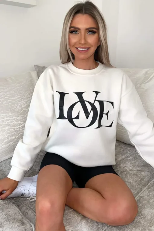Cream LOVE Sweatshirt