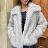 Cream Tipped Faux Fur Short Jacket