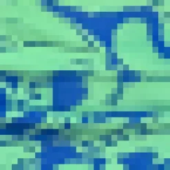 Green And Blue Abstract Printed Asymmetric Cut Out Midi Dress