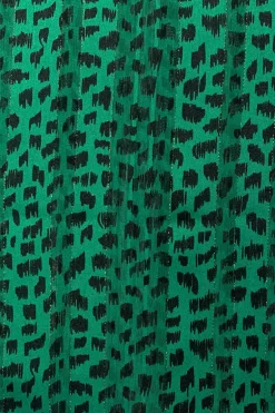 Green Ruched Long Sleeve Mini Dress