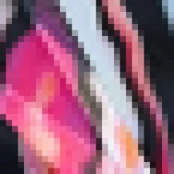 Multi Abstract Print Mesh Long Sleeve Bodysuit