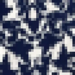 Navy and Cream Printed Skater Dress