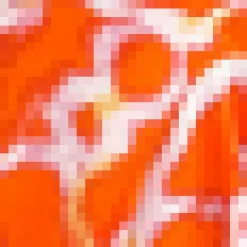 Orange Giraffe Print Racer Neck High Low Frill Hem Midi Dress