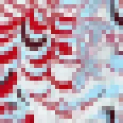 Red Cream And Blue Printed Maxi Smock Dress