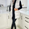 Silver Drawstring Hooded Gilet